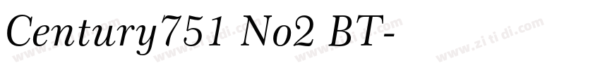 Century751 No2 BT字体转换